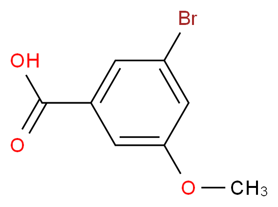 3-溴-5-甲氧基苯甲酸_分子结构_CAS_157893-14-6)