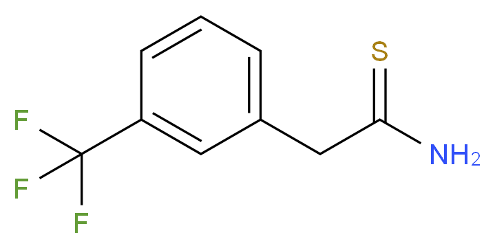 2-[3-(Trifluoromethyl)phenyl]ethanethioamide_分子结构_CAS_)