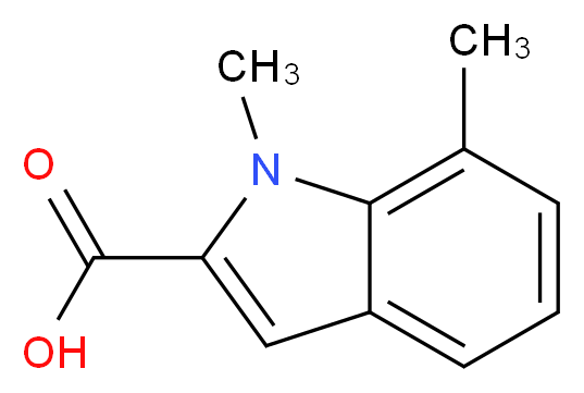1,7-dimethyl-1H-indole-2-carboxylic acid_分子结构_CAS_858233-18-8