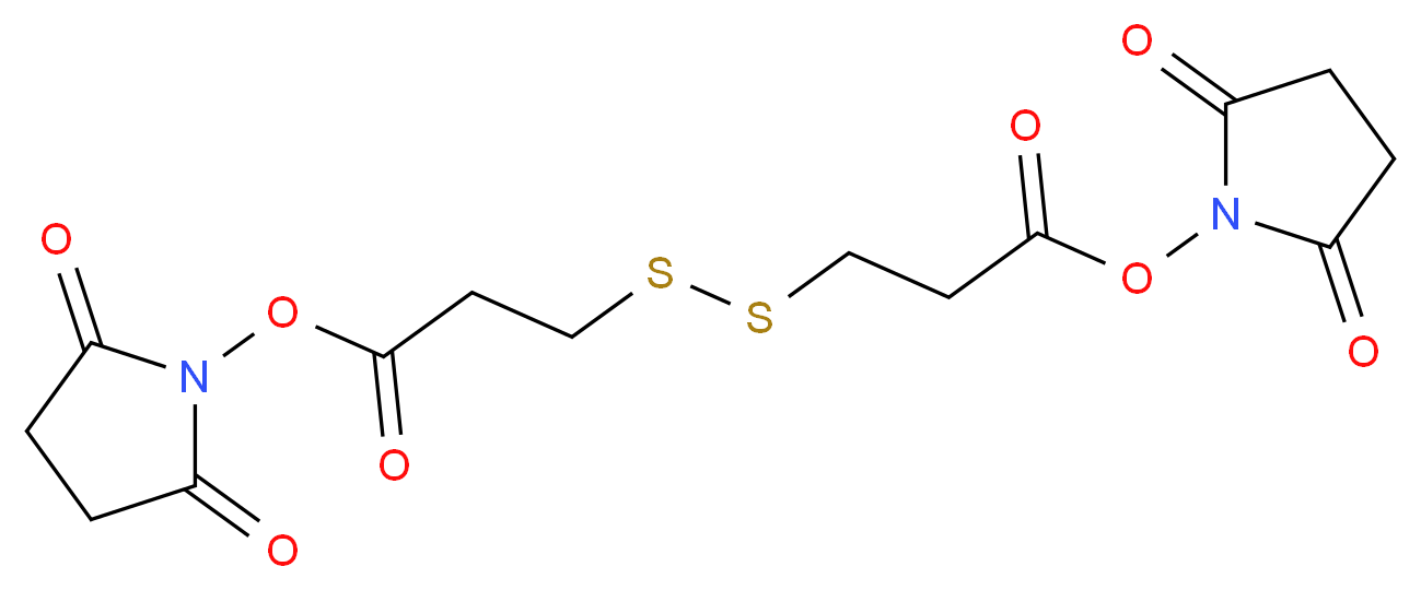 2,5-dioxopyrrolidin-1-yl 3-({3-[(2,5-dioxopyrrolidin-1-yl)oxy]-3-oxopropyl}disulfanyl)propanoate_分子结构_CAS_57757-57-0