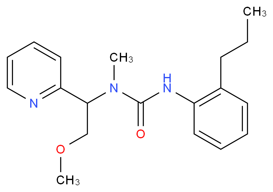 N-(2-methoxy-1-pyridin-2-ylethyl)-N-methyl-N'-(2-propylphenyl)urea_分子结构_CAS_)