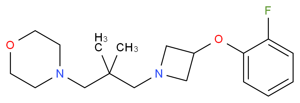 4-{3-[3-(2-fluorophenoxy)azetidin-1-yl]-2,2-dimethylpropyl}morpholine_分子结构_CAS_)