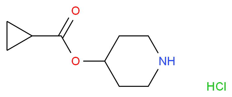 4-Piperidinyl cyclopropanecarboxylate hydrochloride_分子结构_CAS_)
