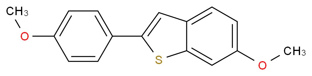 6-methoxy-2-(4-methoxyphenyl)-1-benzothiophene_分子结构_CAS_63675-74-1