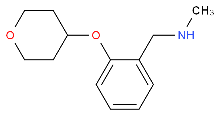methyl({[2-(oxan-4-yloxy)phenyl]methyl})amine_分子结构_CAS_906352-71-4