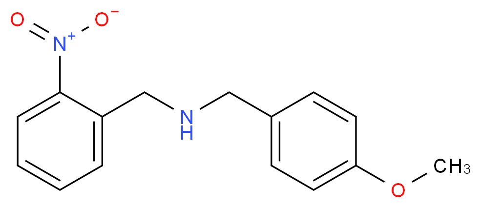 [(4-methoxyphenyl)methyl][(2-nitrophenyl)methyl]amine_分子结构_CAS_7539-30-2