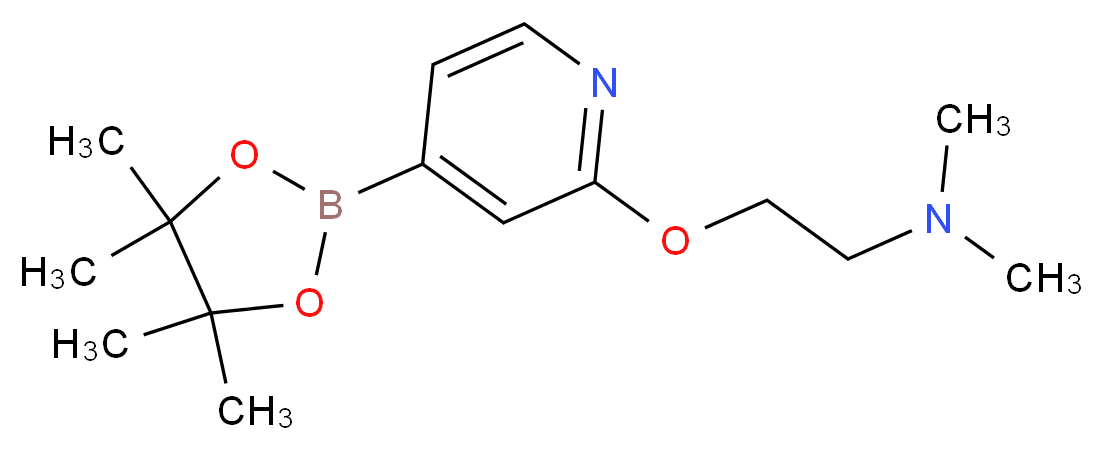 N,N-DiMethyl-2-((4-(4,4,5,5-tetraMethyl-1,3,2-dioxaborolan-2-yl)pyridin-2-yl)oxy)ethanaMine_分子结构_CAS_1346697-29-7)