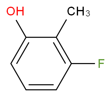 3-Fluoro-2-methylphenol_分子结构_CAS_443-87-8)