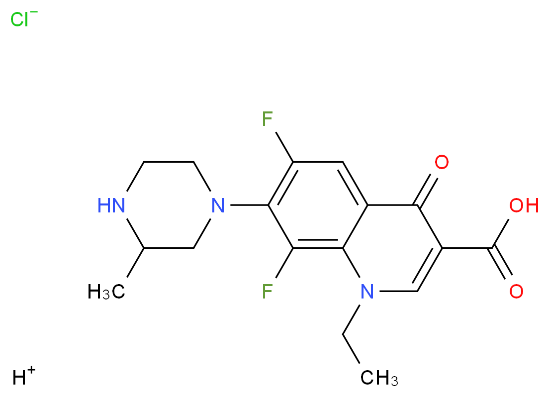 Lomefloxacin hydrochloride_分子结构_CAS_98079-52-8)