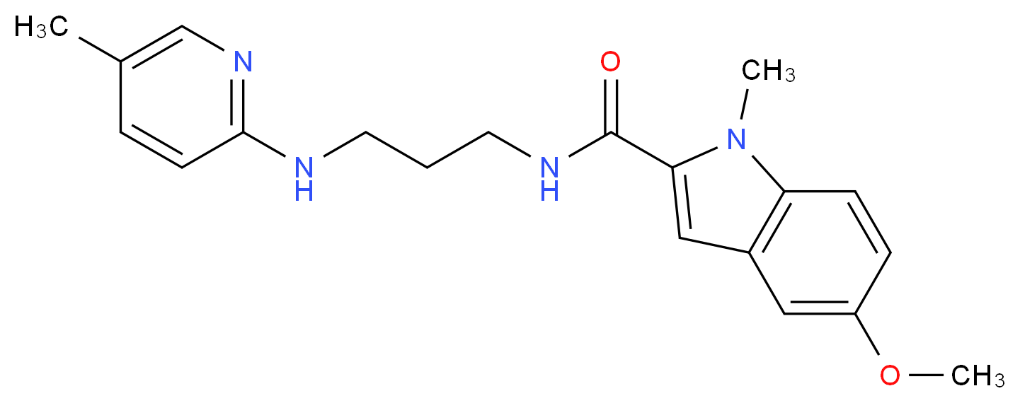 5-methoxy-1-methyl-N-{3-[(5-methyl-2-pyridinyl)amino]propyl}-1H-indole-2-carboxamide_分子结构_CAS_)
