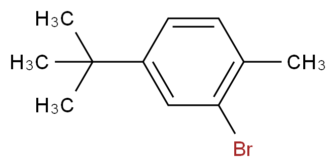 2-bromo-4-tert-butyl-1-methylbenzene_分子结构_CAS_61024-94-0