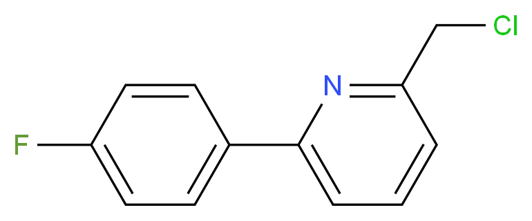 2-(chloromethyl)-6-(4-fluorophenyl)pyridine_分子结构_CAS_222551-11-3