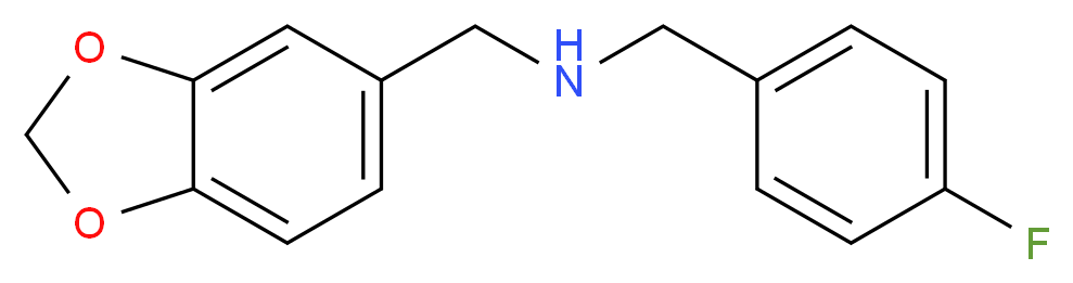 (1,3-benzodioxol-5-ylmethyl)(4-fluorobenzyl)amine_分子结构_CAS_346725-54-0)