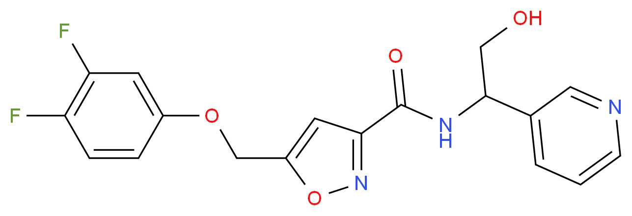 5-[(3,4-difluorophenoxy)methyl]-N-(2-hydroxy-1-pyridin-3-ylethyl)isoxazole-3-carboxamide_分子结构_CAS_)