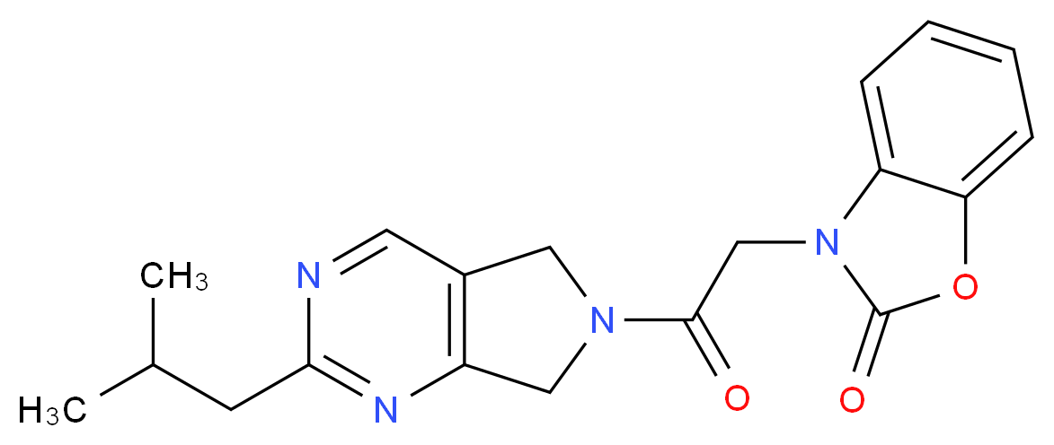 3-[2-(2-isobutyl-5,7-dihydro-6H-pyrrolo[3,4-d]pyrimidin-6-yl)-2-oxoethyl]-1,3-benzoxazol-2(3H)-one_分子结构_CAS_)