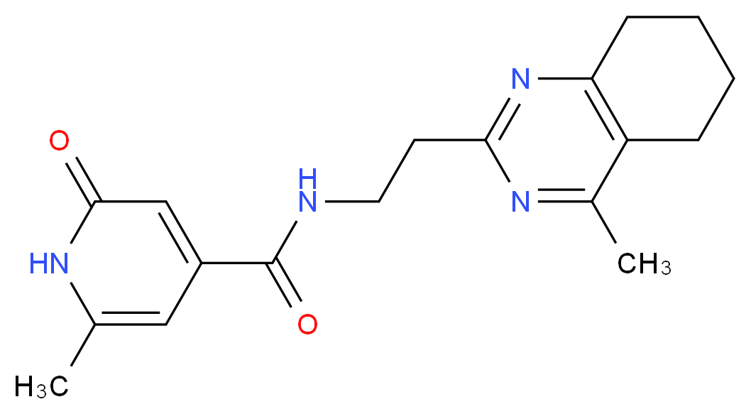 6-methyl-N-[2-(4-methyl-5,6,7,8-tetrahydroquinazolin-2-yl)ethyl]-2-oxo-1,2-dihydropyridine-4-carboxamide_分子结构_CAS_)