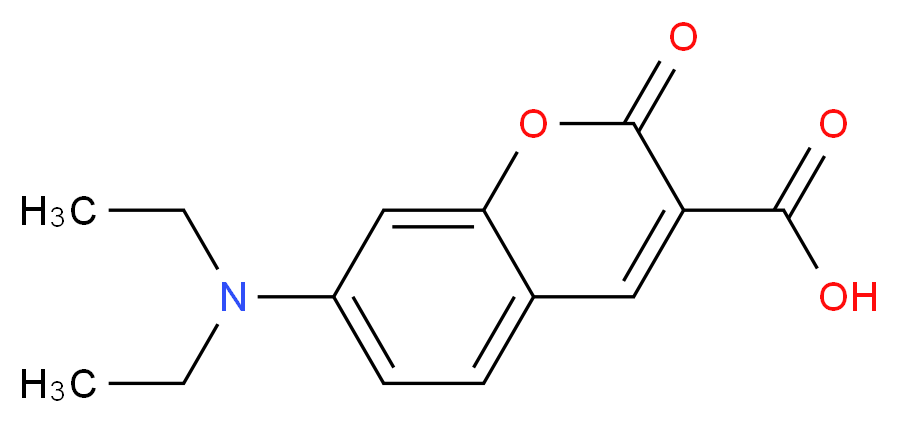7-(Diethylamino)coumarin-3-carboxylic acid_分子结构_CAS_50995-74-9)
