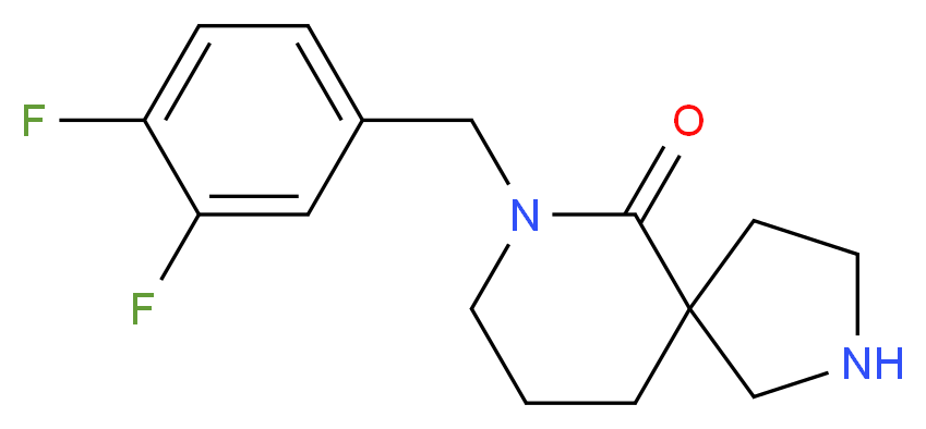 7-(3,4-difluorobenzyl)-2,7-diazaspiro[4.5]decan-6-one_分子结构_CAS_)