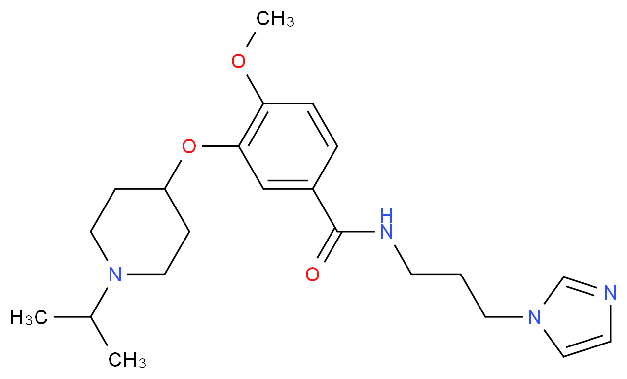 N-[3-(1H-imidazol-1-yl)propyl]-3-[(1-isopropyl-4-piperidinyl)oxy]-4-methoxybenzamide_分子结构_CAS_)