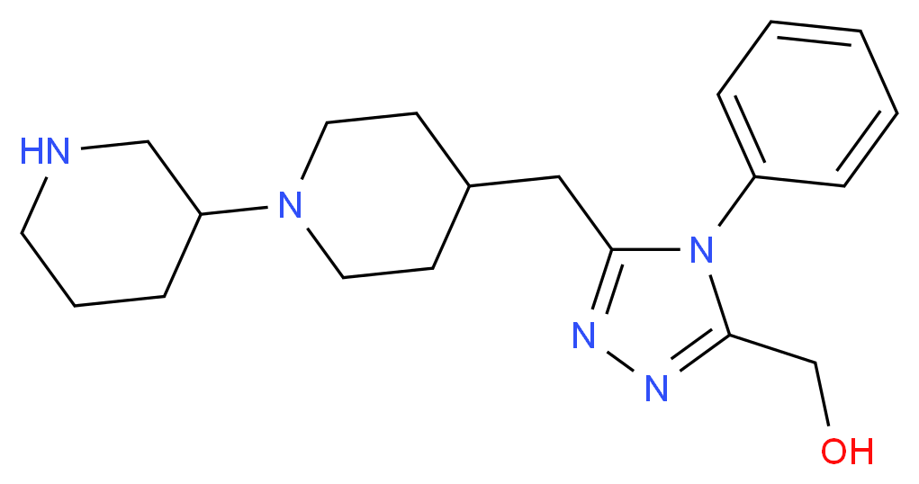 [5-(1,3'-bipiperidin-4-ylmethyl)-4-phenyl-4H-1,2,4-triazol-3-yl]methanol_分子结构_CAS_)