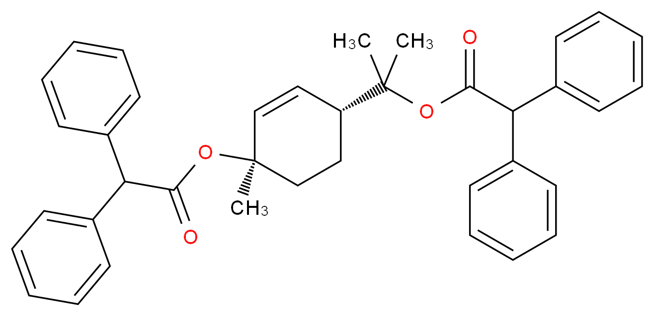 2-[(1R,4R)-4-[(2,2-diphenylacetyl)oxy]-4-methylcyclohex-2-en-1-yl]propan-2-yl 2,2-diphenylacetate_分子结构_CAS_477528-49-7