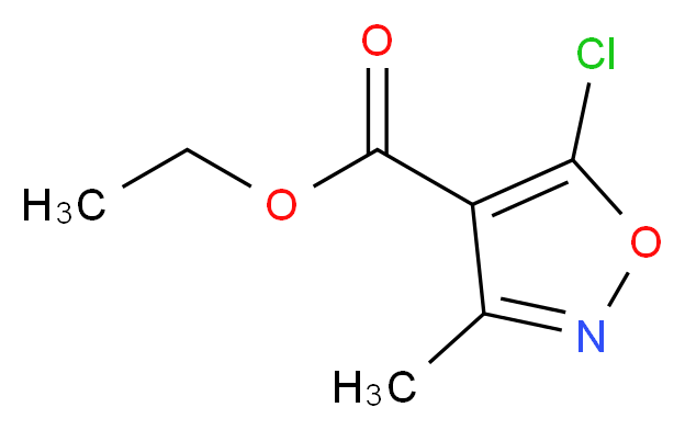 ethyl 5-chloro-3-methyl-1,2-oxazole-4-carboxylate_分子结构_CAS_3356-94-3