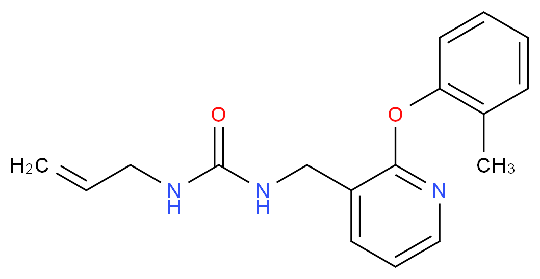 N-allyl-N'-{[2-(2-methylphenoxy)-3-pyridinyl]methyl}urea_分子结构_CAS_)