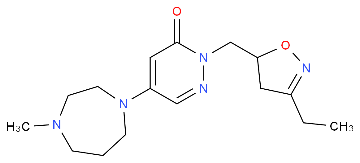2-[(3-ethyl-4,5-dihydro-5-isoxazolyl)methyl]-5-(4-methyl-1,4-diazepan-1-yl)-3(2H)-pyridazinone_分子结构_CAS_)
