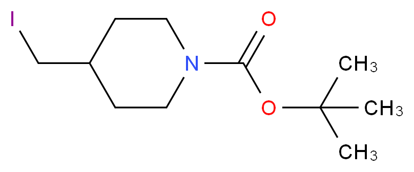 1-BOC-4-IODOMETHYL-PIPERIDINE_分子结构_CAS_145508-94-7)