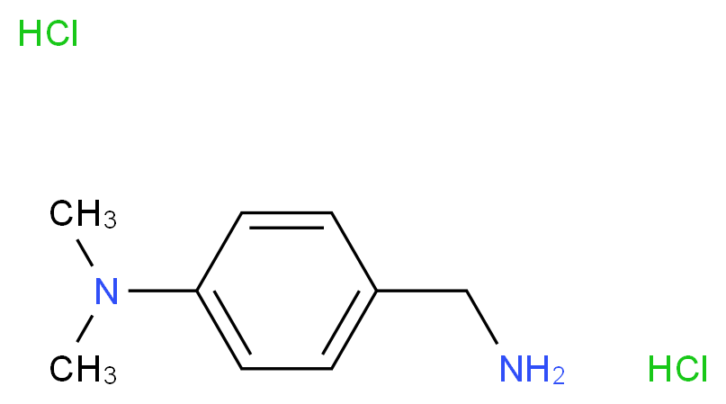 4-二甲氨基苄胺 二盐酸盐_分子结构_CAS_34403-52-6)