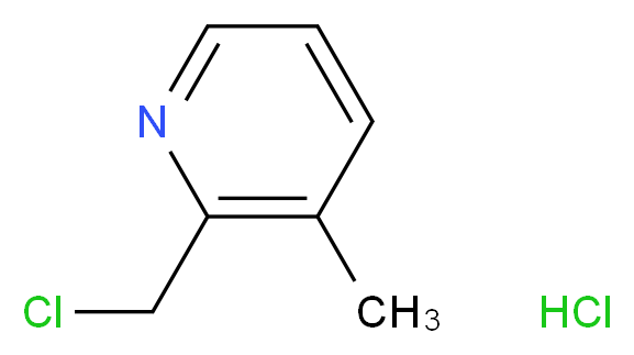 2-(chloromethyl)-3-methylpyridine hydrochloride_分子结构_CAS_4370-22-3)