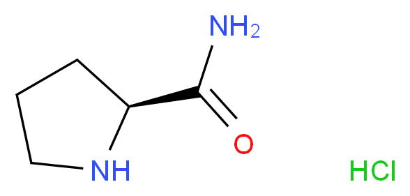 (2S)-pyrrolidine-2-carboxamide hydrochloride_分子结构_CAS_42429-27-6