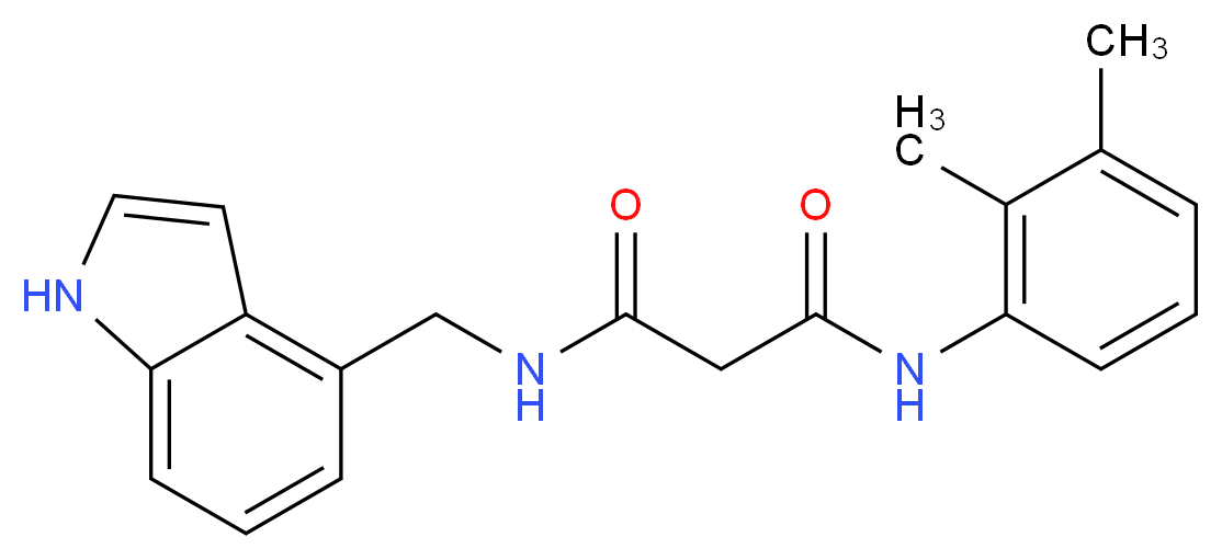 N-(2,3-dimethylphenyl)-N'-(1H-indol-4-ylmethyl)malonamide_分子结构_CAS_)