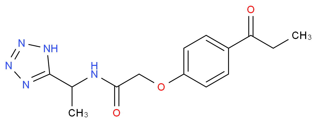 2-(4-propionylphenoxy)-N-[1-(1H-tetrazol-5-yl)ethyl]acetamide_分子结构_CAS_)