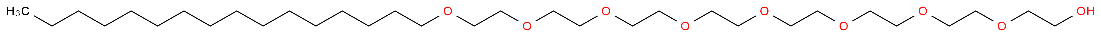 Octaethylene glycol monohexadecyl ether_分子结构_CAS_5698-39-5)