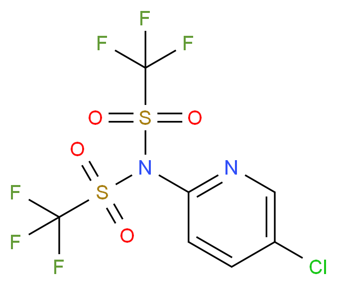 N-(5-氯-2-吡啶基)双(三氟甲烷磺酰亚胺)_分子结构_CAS_145100-51-2)