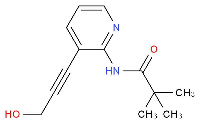 N-(3-(3-Hydroxyprop-1-ynyl)pyridin-2-yl)pivalamide_分子结构_CAS_)