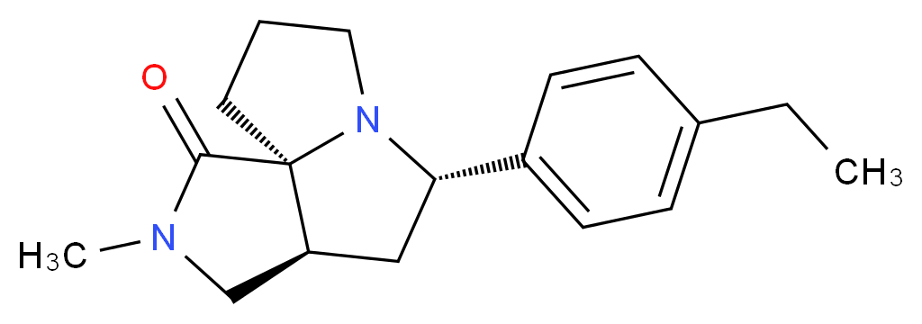 (3aS*,5S*,9aS*)-5-(4-ethylphenyl)-2-methylhexahydro-7H-pyrrolo[3,4-g]pyrrolizin-1(2H)-one_分子结构_CAS_)