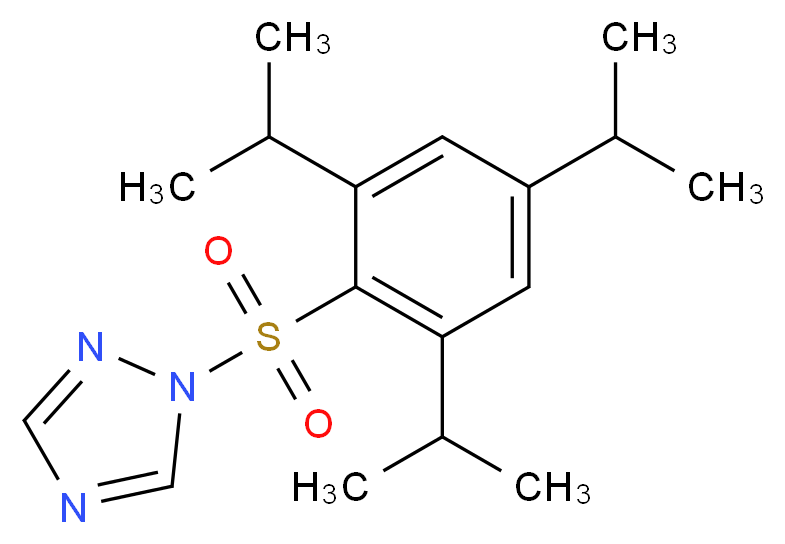 1-[2,4,6-tris(propan-2-yl)benzenesulfonyl]-1H-1,2,4-triazole_分子结构_CAS_54230-60-3