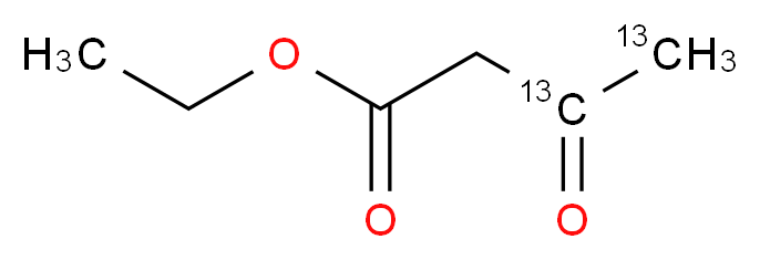 乙酰乙酸乙酯-3,4-13C2_分子结构_CAS_89186-80-1)