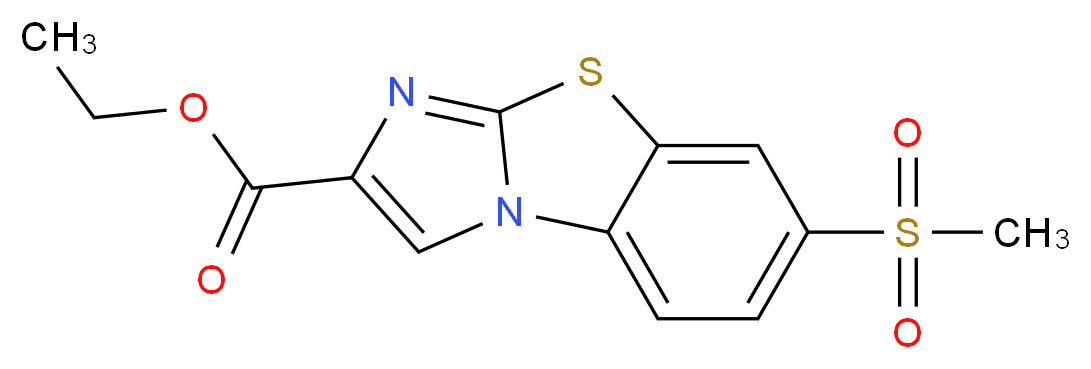 Ethyl 7-(methylsulfonyl)imidazo-[2,1-b][1,3]benzothiazole-2-carboxylate_分子结构_CAS_)