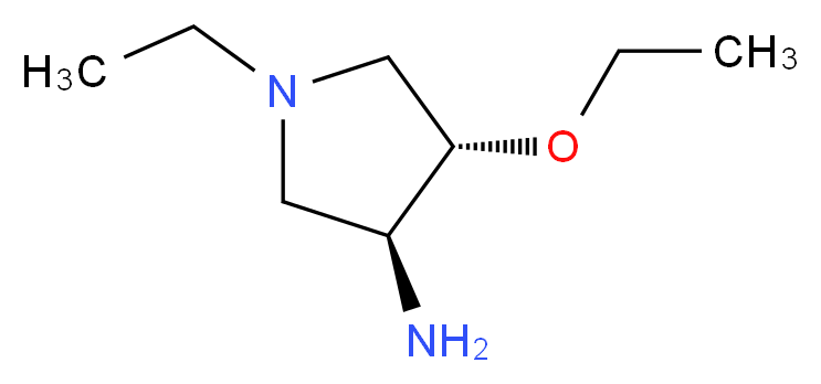 (3S,4S)-4-ethoxy-1-ethylpyrrolidin-3-amine_分子结构_CAS_1212212-82-2