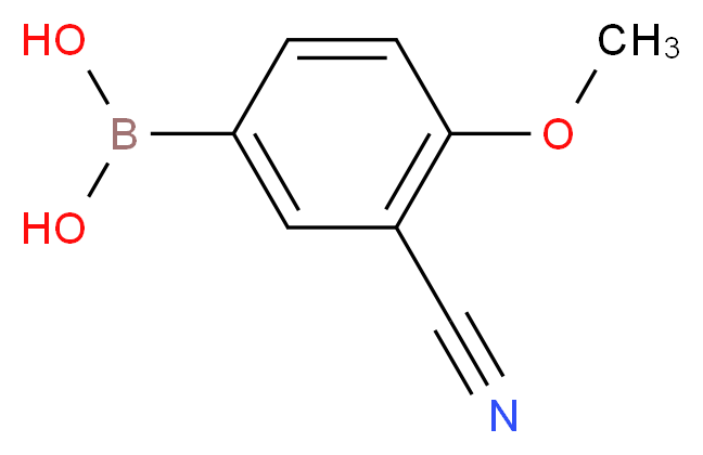 (3-cyano-4-methoxyphenyl)boronic acid_分子结构_CAS_911210-48-5