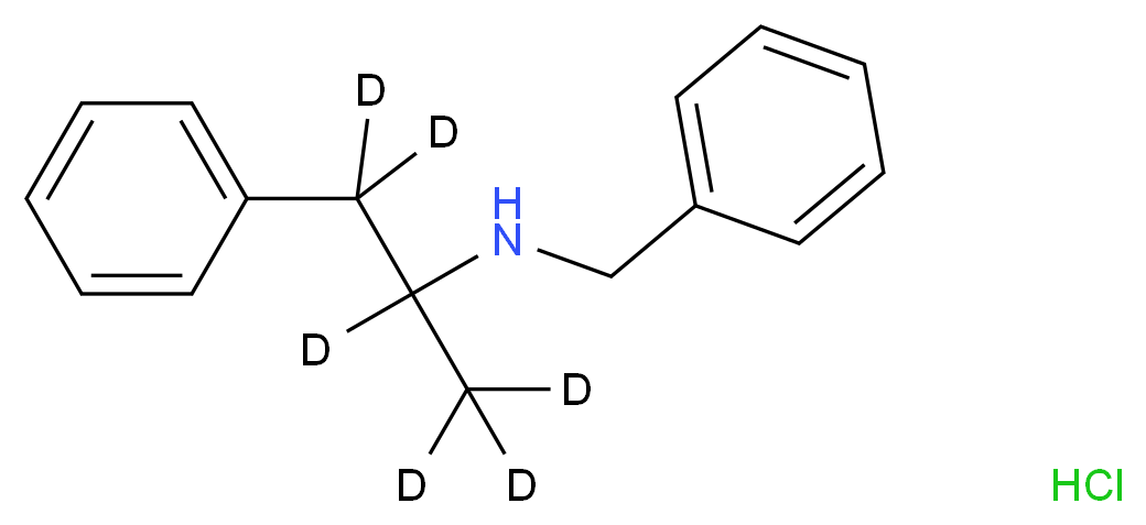 benzyl[1-phenyl(<sup>2</sup>H<sub>6</sub>)propan-2-yl]amine hydrochloride_分子结构_CAS_1246815-75-7