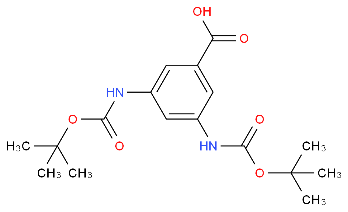 3,5-bis({[(tert-butoxy)carbonyl]amino})benzoic acid_分子结构_CAS_133887-83-9