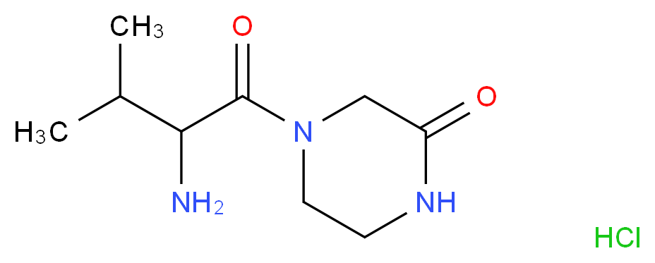 4-(2-Amino-3-methylbutanoyl)-2-piperazinone hydrochloride_分子结构_CAS_)