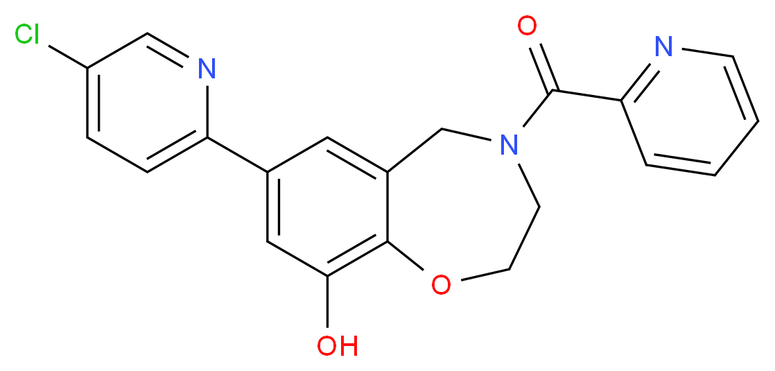 7-(5-chloropyridin-2-yl)-4-(pyridin-2-ylcarbonyl)-2,3,4,5-tetrahydro-1,4-benzoxazepin-9-ol_分子结构_CAS_)