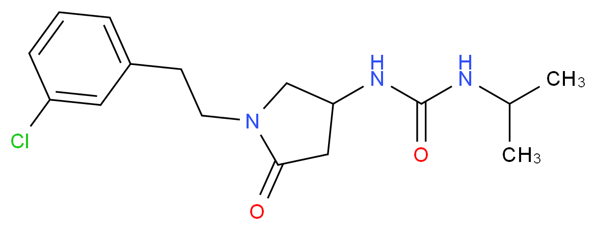 N-{1-[2-(3-chlorophenyl)ethyl]-5-oxo-3-pyrrolidinyl}-N'-isopropylurea_分子结构_CAS_)