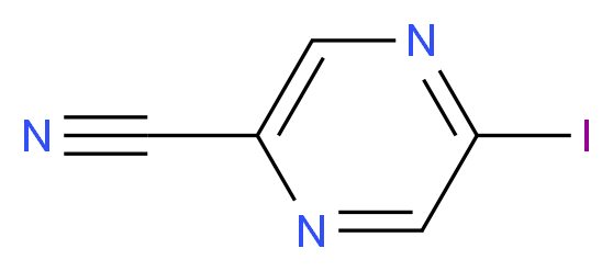 5-iodopyrazine-2-carbonitrile_分子结构_CAS_1196154-95-6)