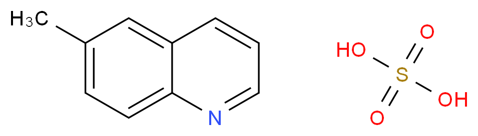 6-methylquinoline; sulfuric acid_分子结构_CAS_61255-60-5